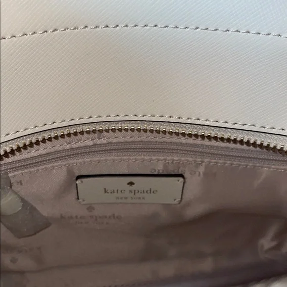 NWT Kate Spade White and Tan Floral Satchel - Picture 6 of 10